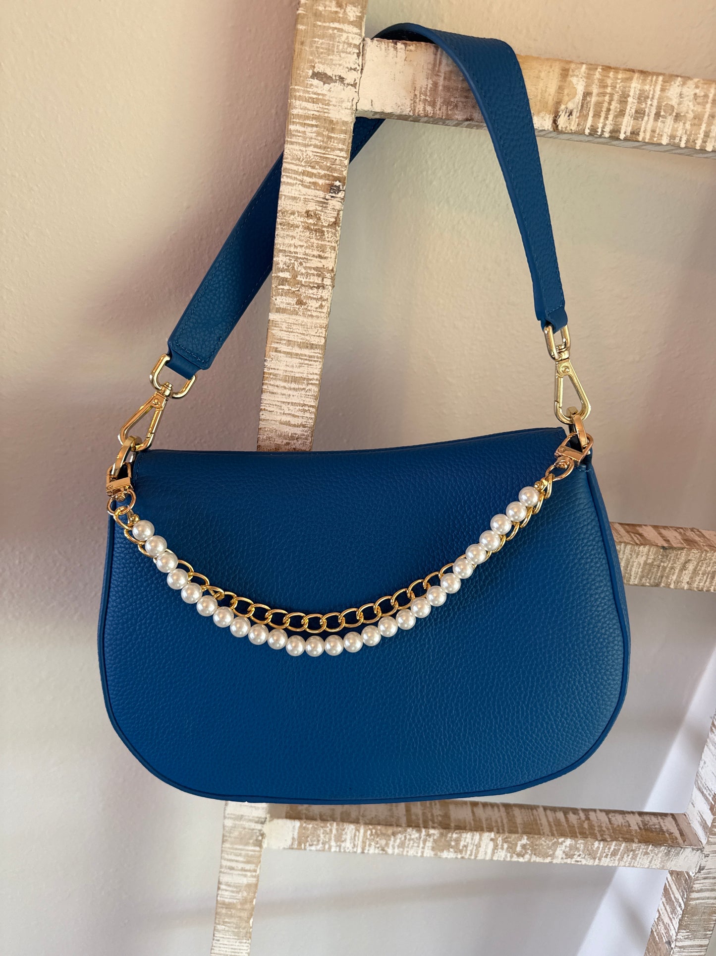 Gold & Pearl Purse Chain