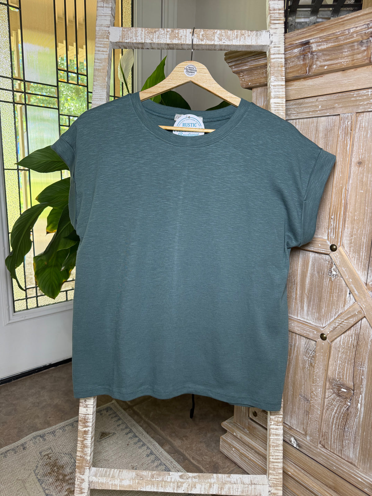 Cotton Rolled Sleeve Tee