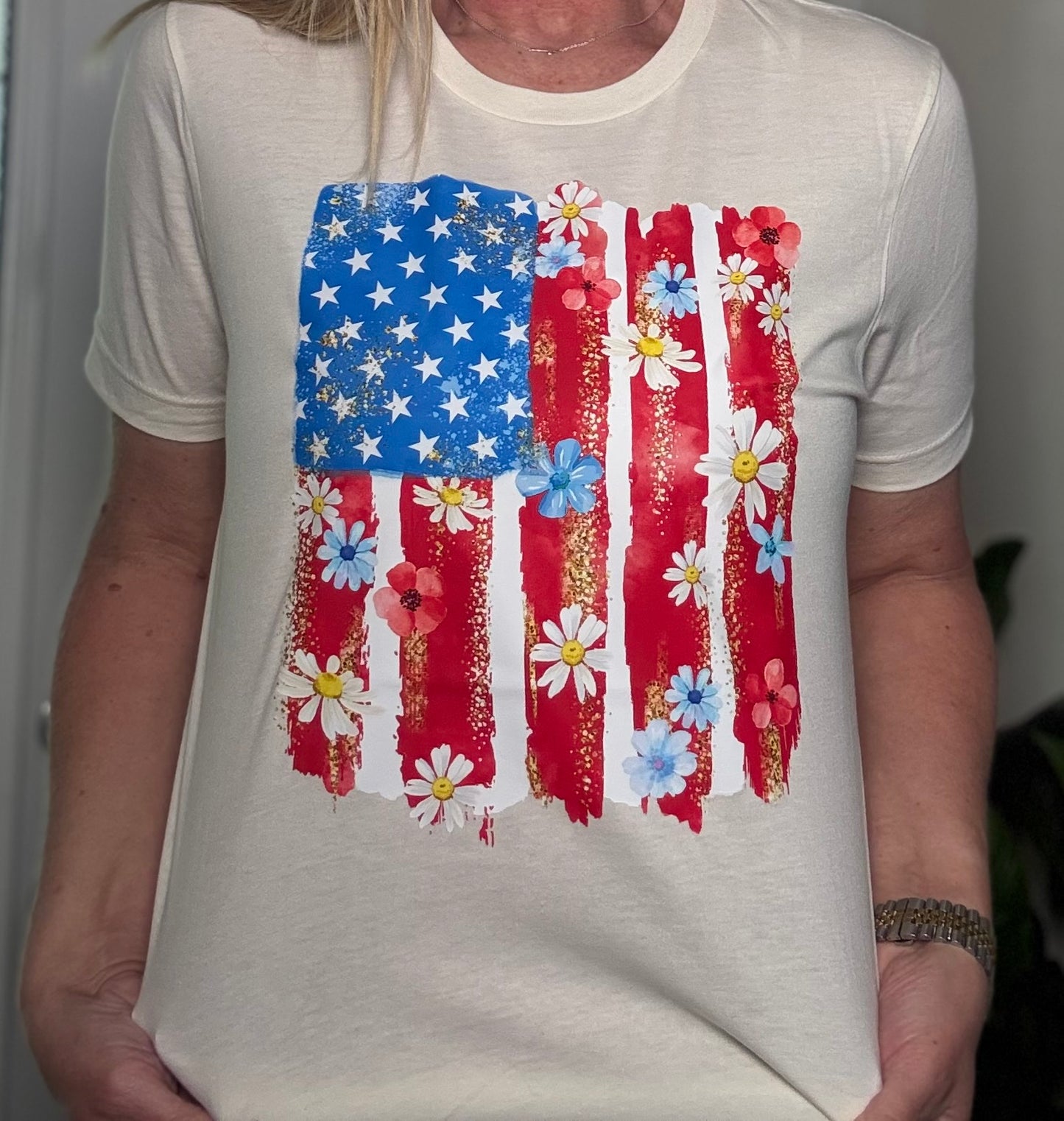 Floral Swatch Flag Tee
