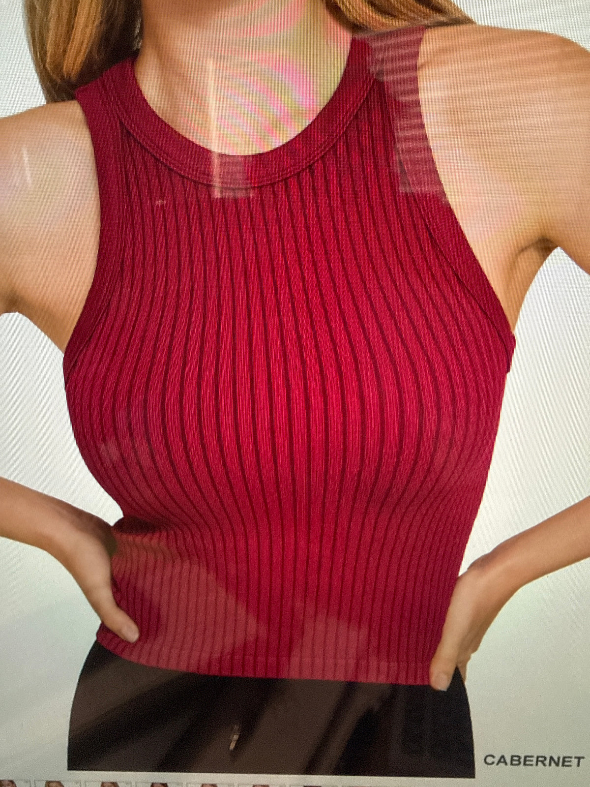 Cabernet Ribbed Tank