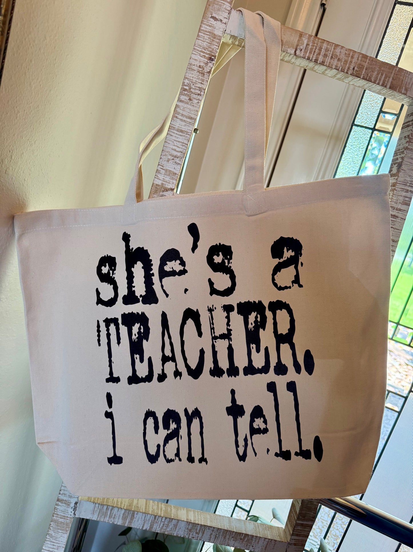 She’s a Teacher Tote Bag