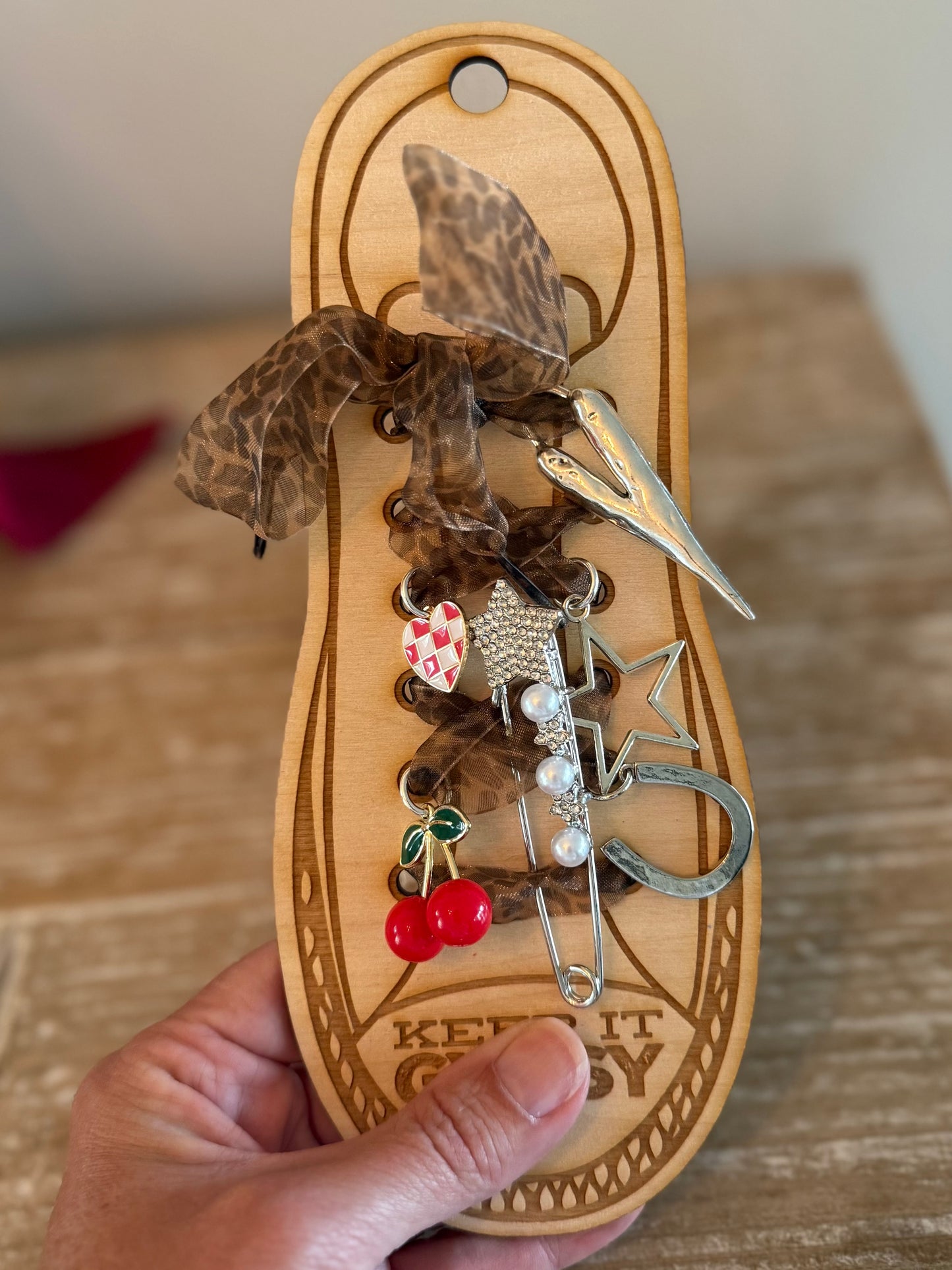 Western Leopard Shoe Charm