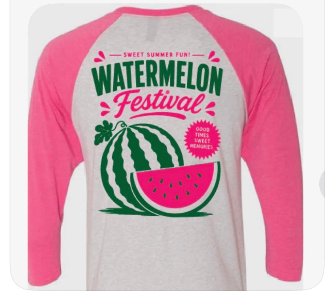 Watermelon Festival 3/4 Sleeve Tee Shirt - PREORDER