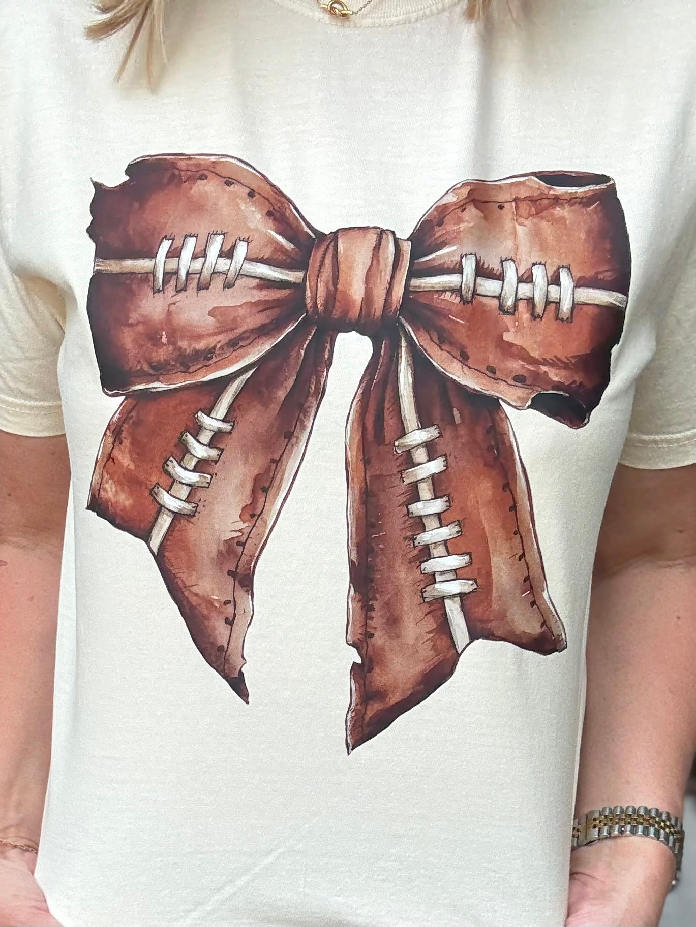 Football Bow Tee