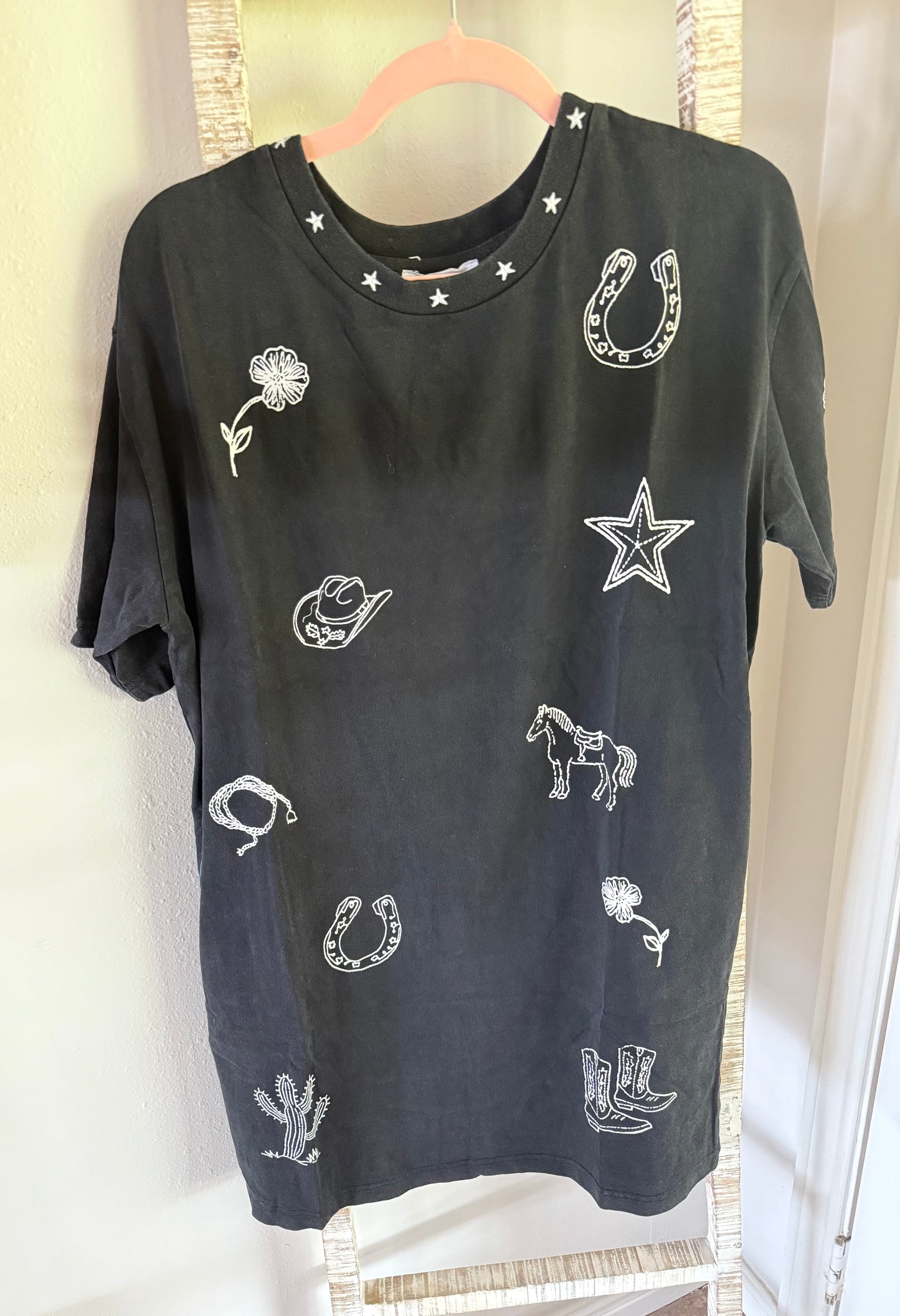 Western Graphic T-Shirt Dress