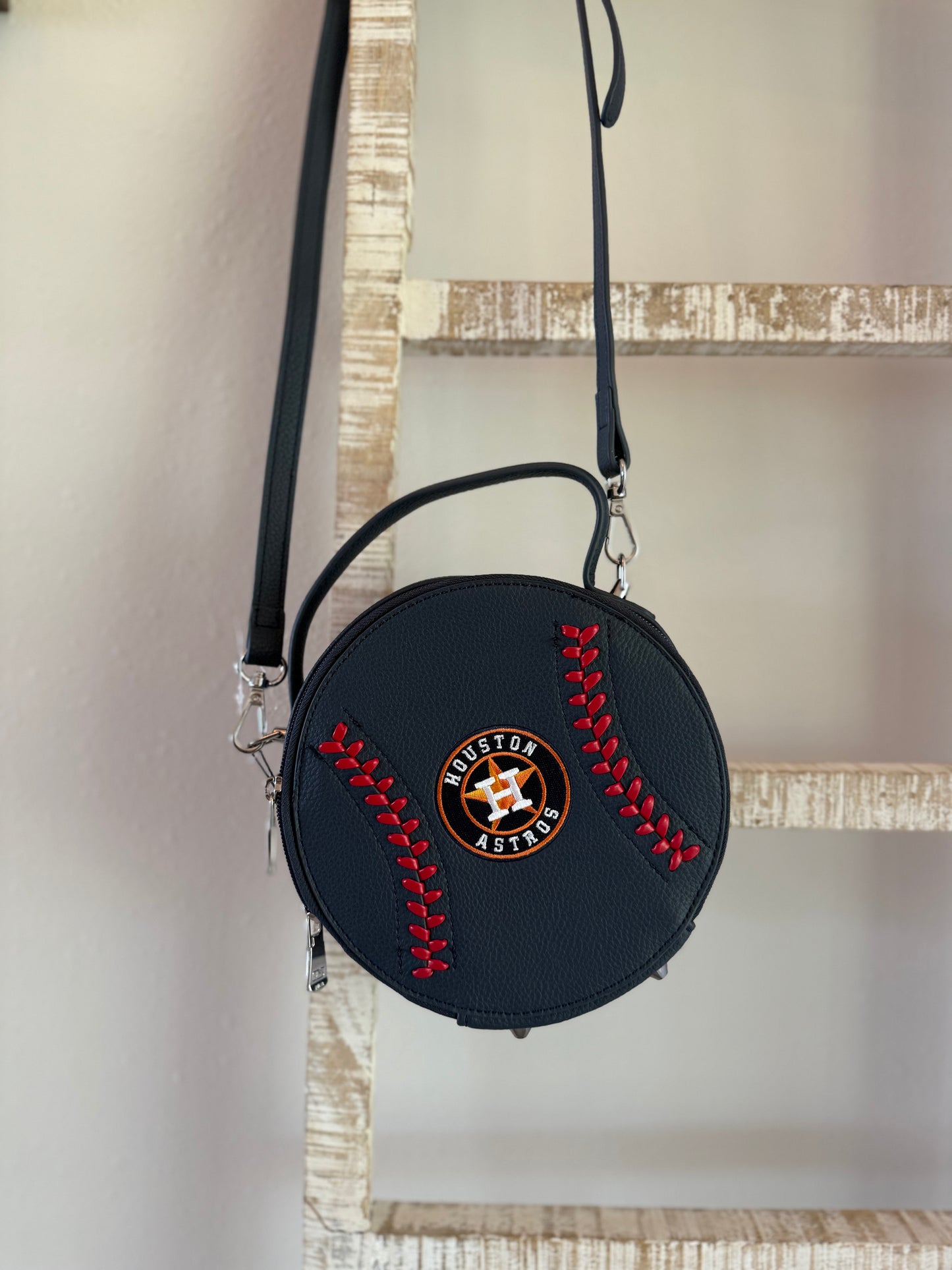 Astros Blue Round Crossbody