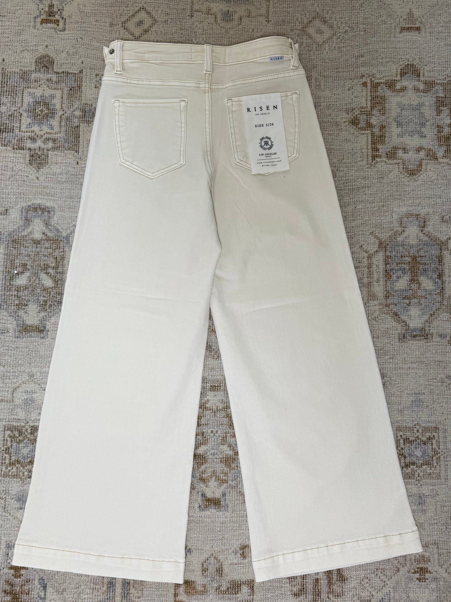 Risen High Rise Wide Leg with Adjustable Waistband Pant