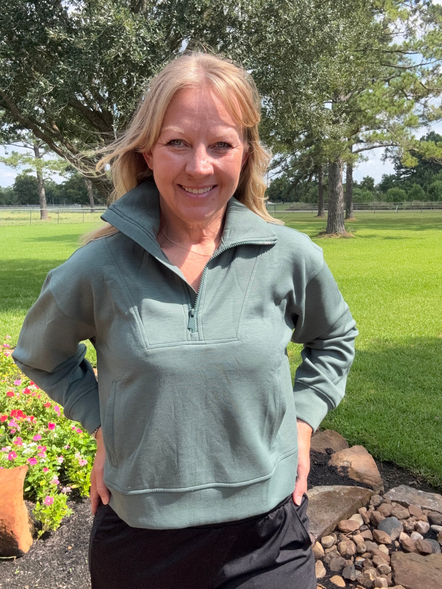 Scuba 1/2 Zip Pullover - Forest Green
