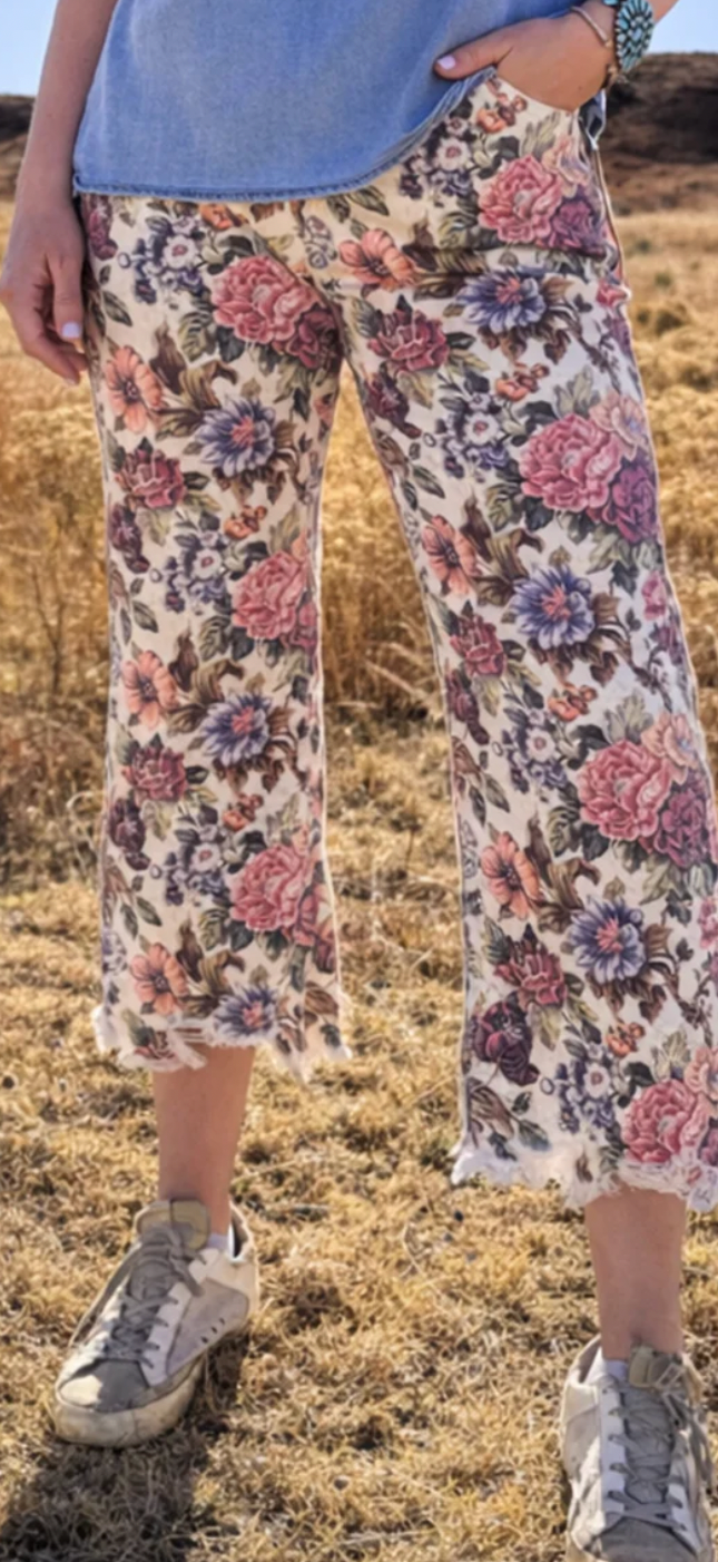 Vintage Floral Jeans