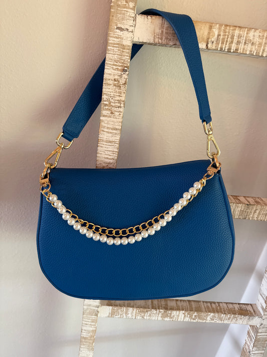 Gold & Pearl Purse Chain