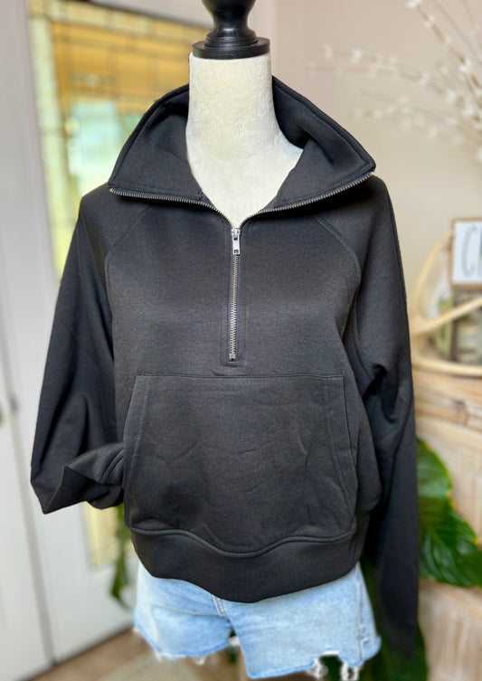 Scuba 1/2 Zip Pullover - Black