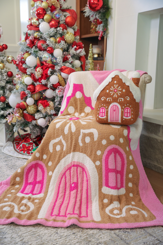 Whimsical Gingerbread House Blanket Pre Order
