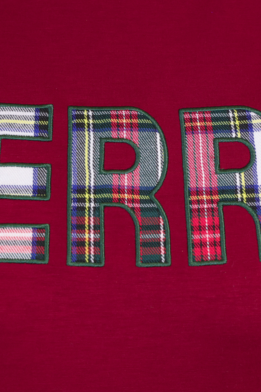 Merry Plaid Patch Luxe Pullover Pre Order