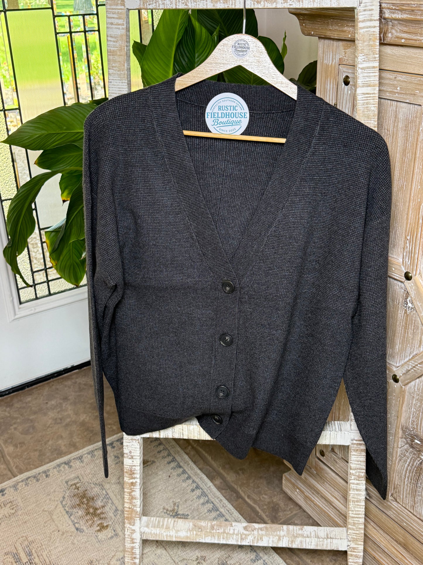 Charcoal Sweater Cardigan