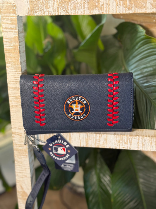 Astros Wallet Clutch in Navy