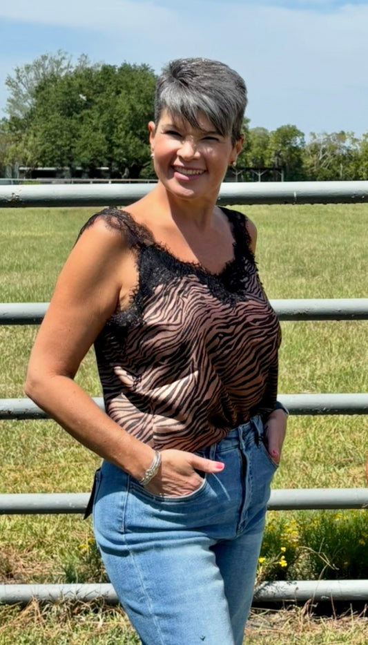Wild Allure Zebra Tank