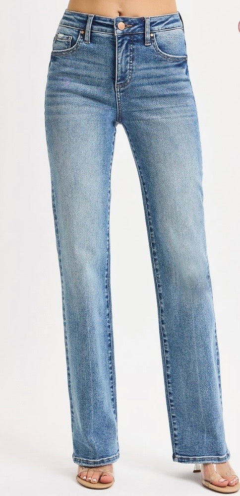 Risen Jean - Tummy Control High Rise Straight Jeans