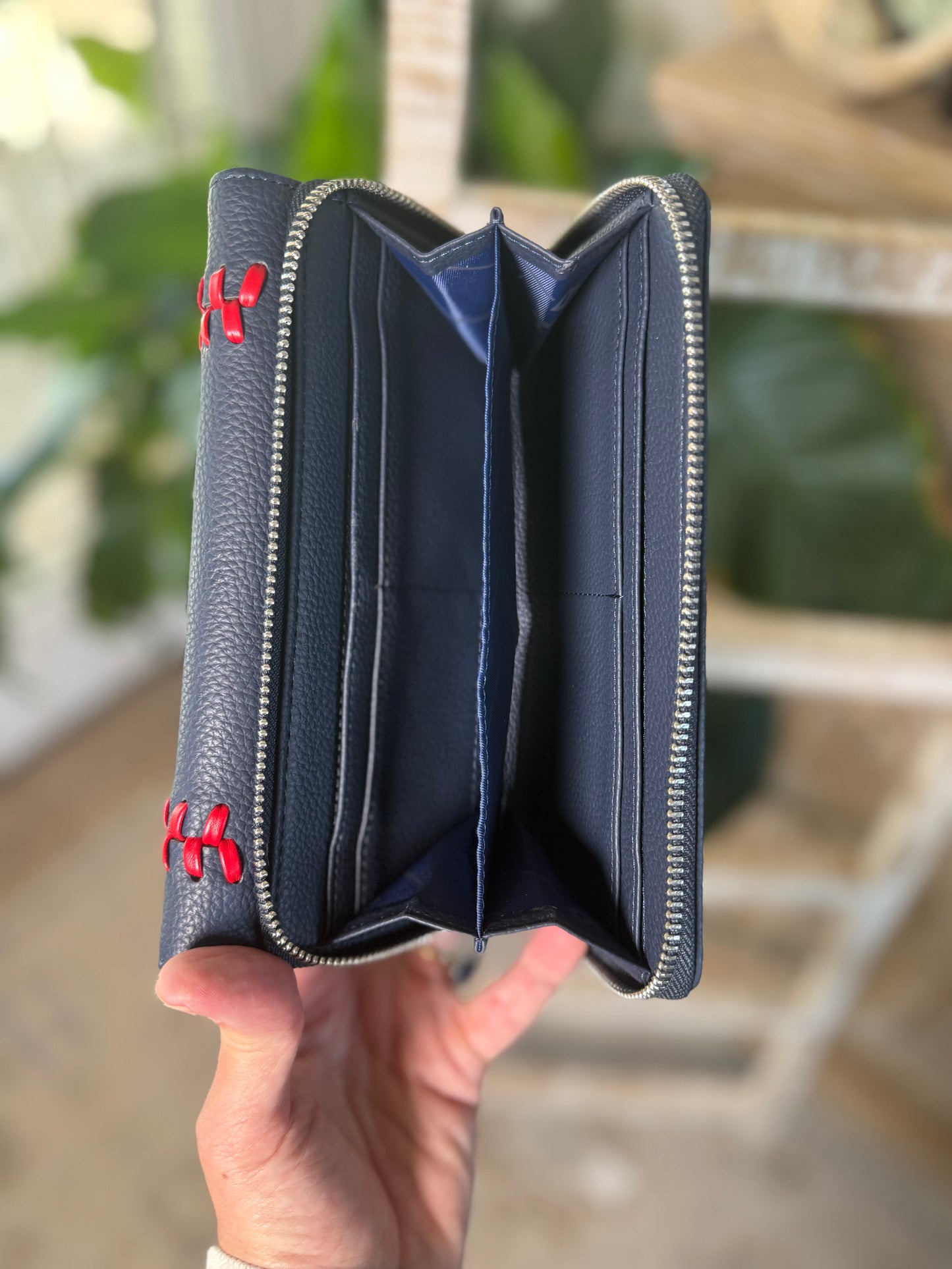 Astros Wallet Clutch in Navy