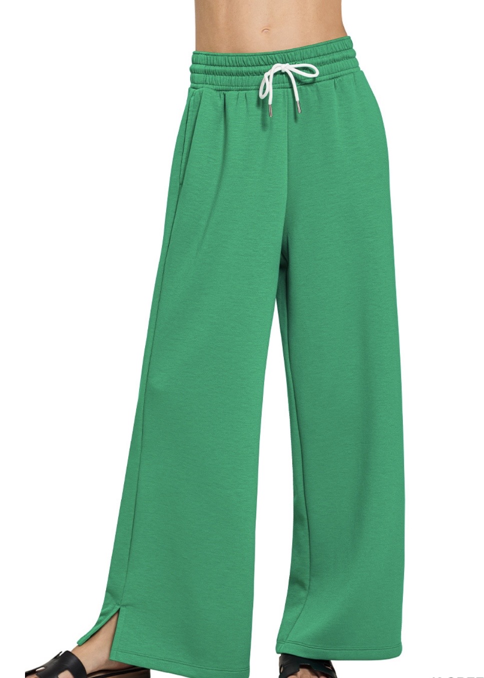Dark Green Drawstring Pants