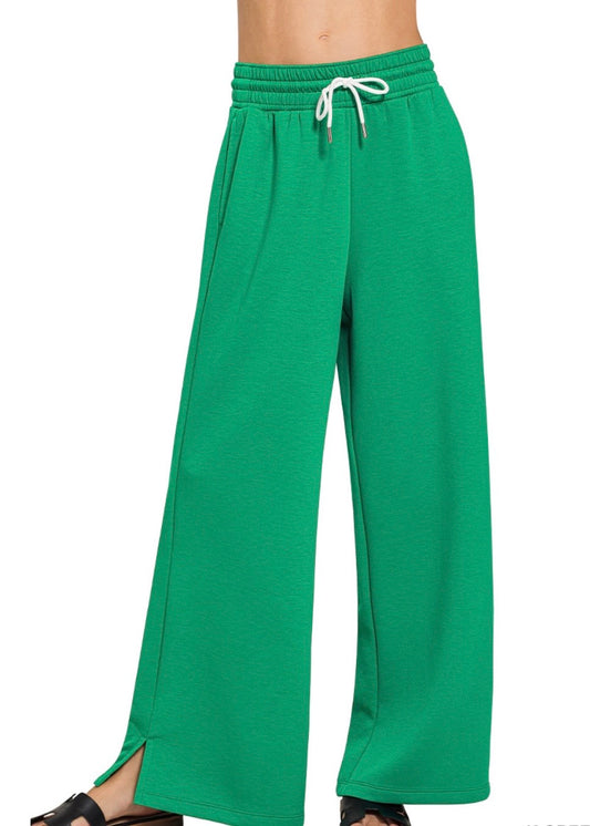Dark Green Drawstring Pants