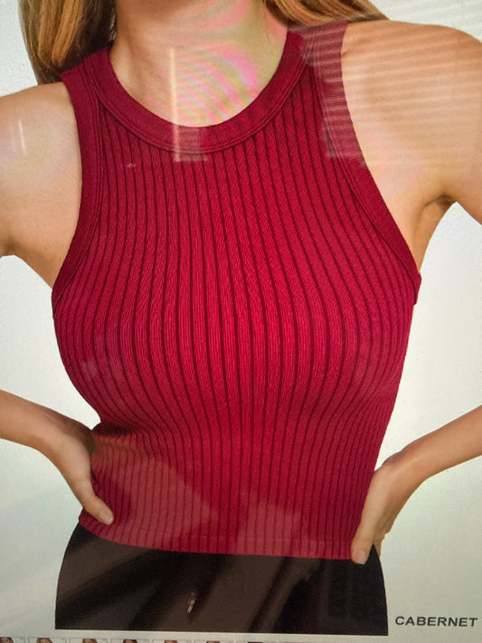 Cabernet Ribbed Tank