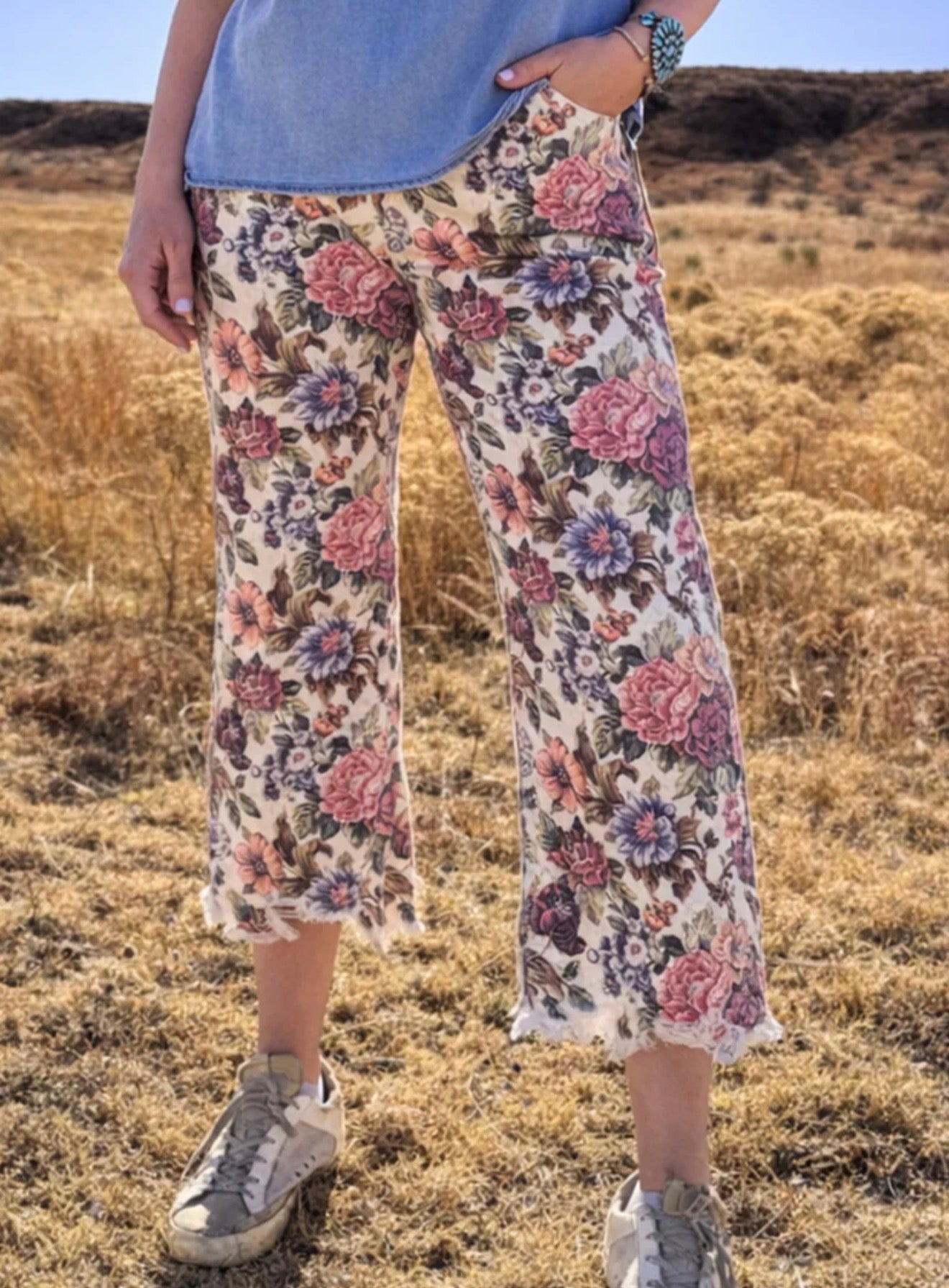 Vintage Floral Jeans