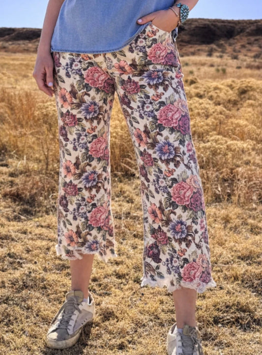 Vintage Floral Jeans