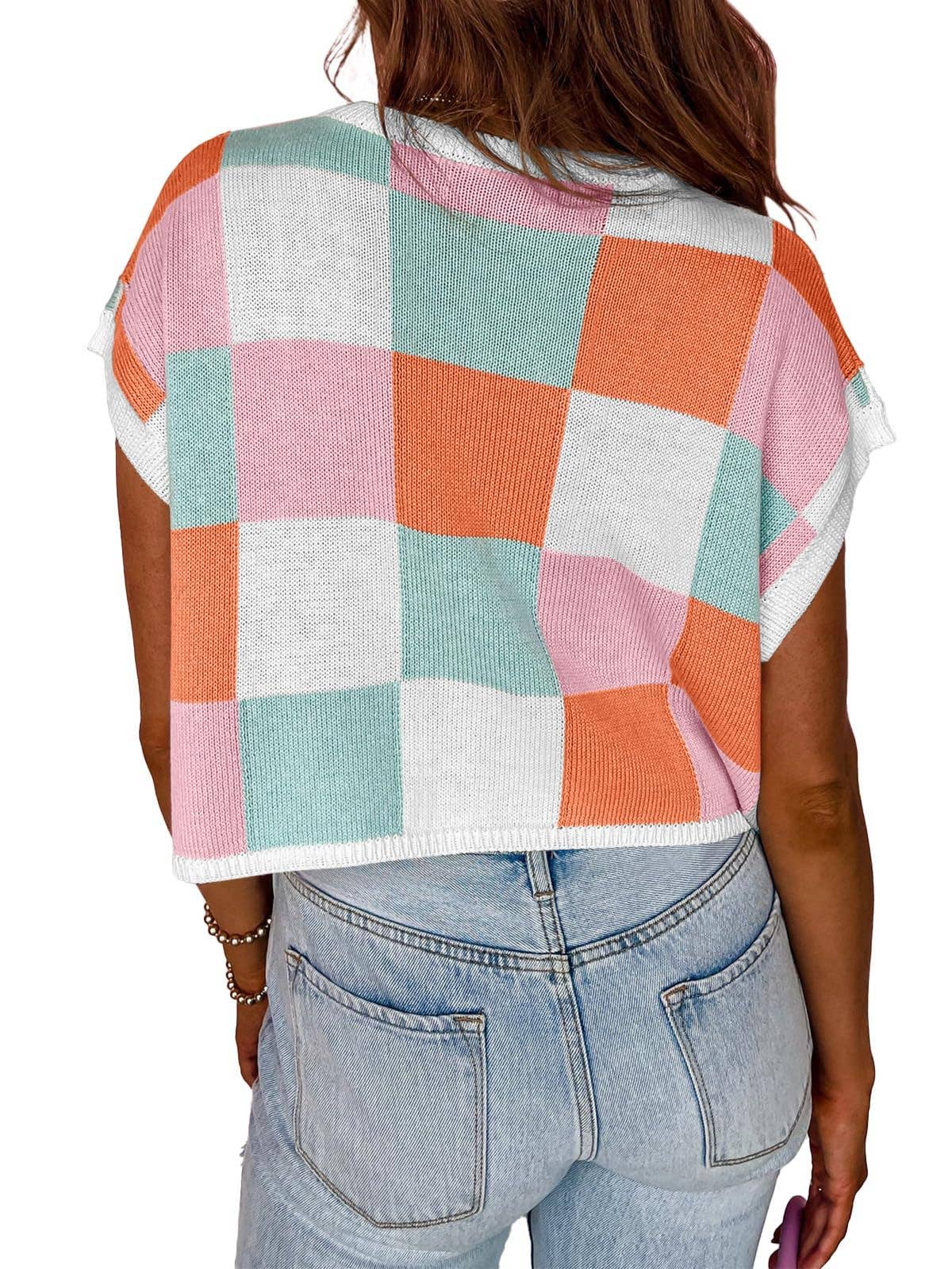 Colorblock Crew Neck Sweater