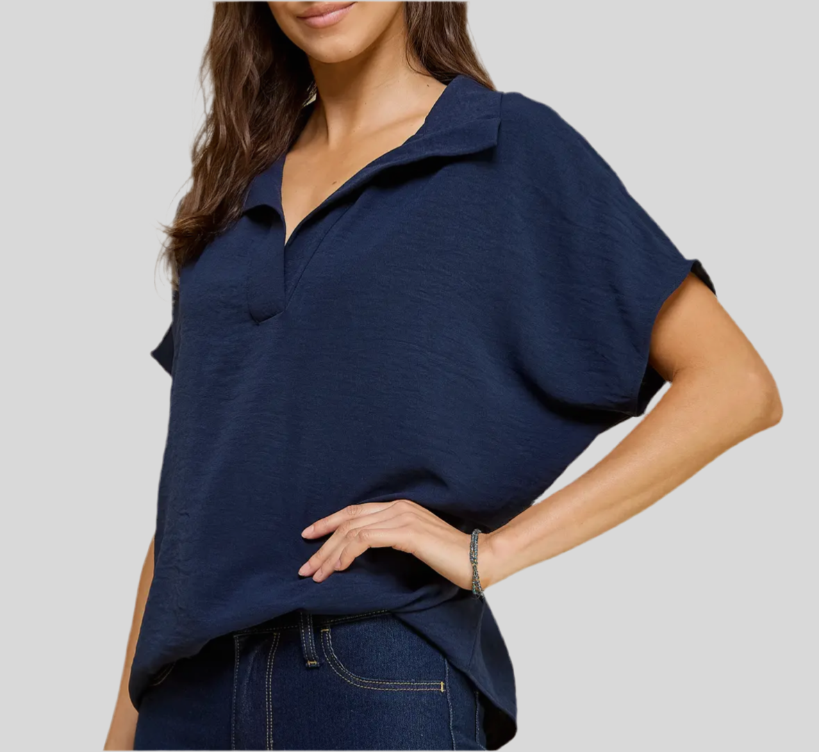 Classy Navy Blouse