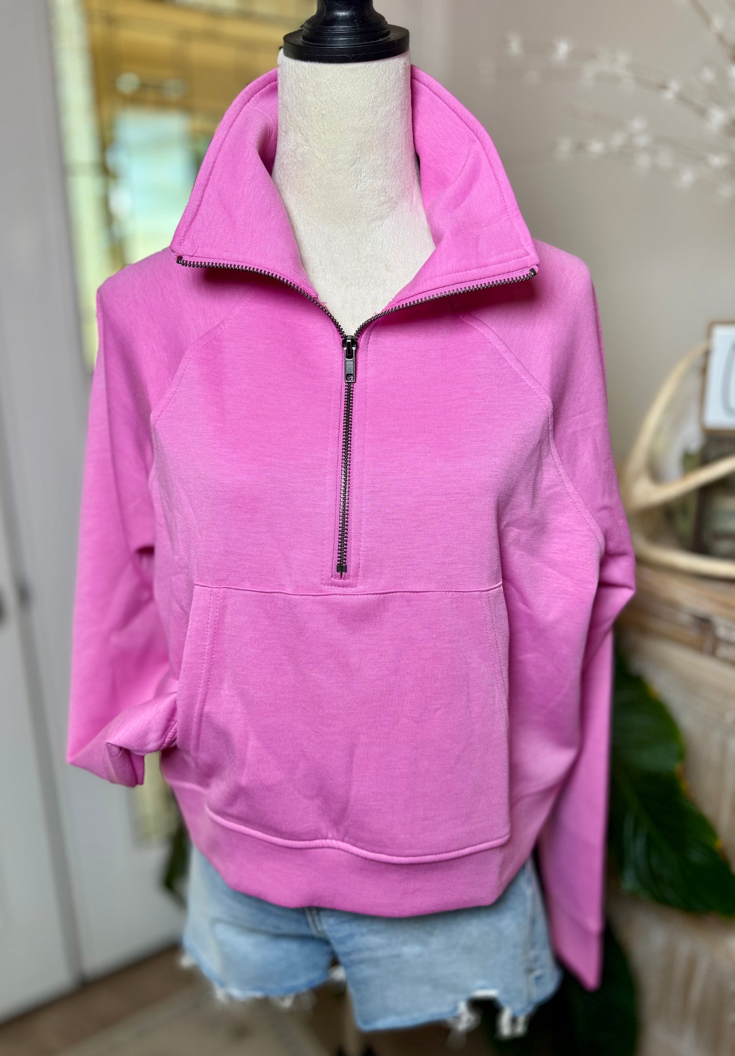 Scuba 1/2 Zip Pullover - Candy Pink