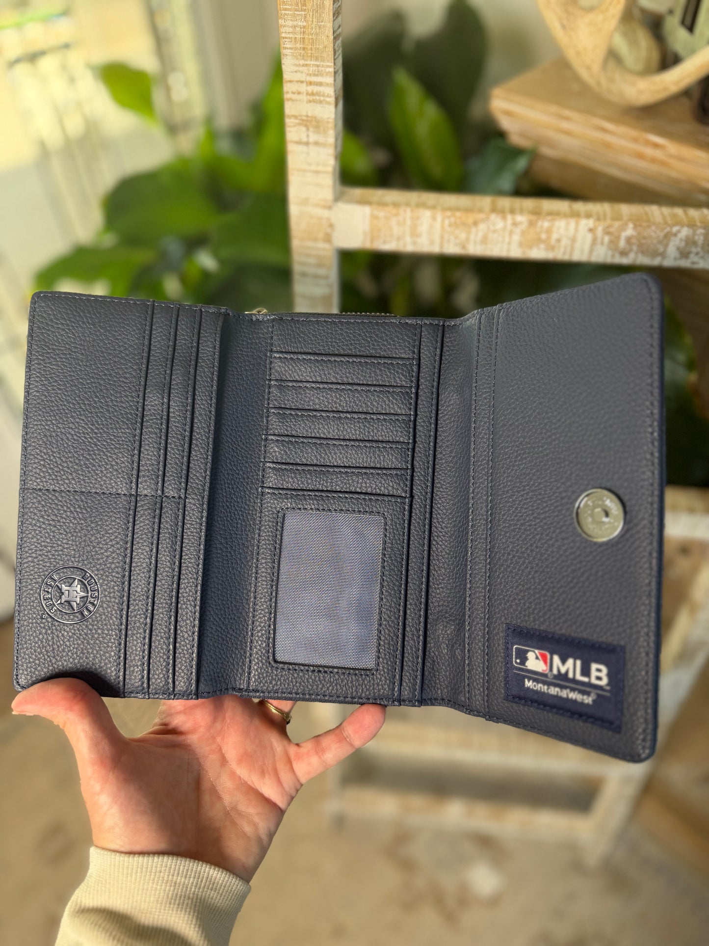 Astros Wallet Clutch in Navy