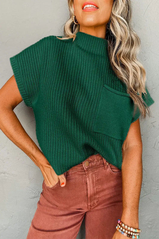 Pocket Ribbed Sweater