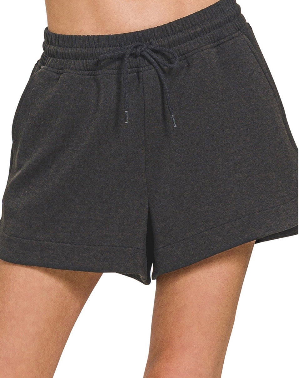 Black Scuba Shorts