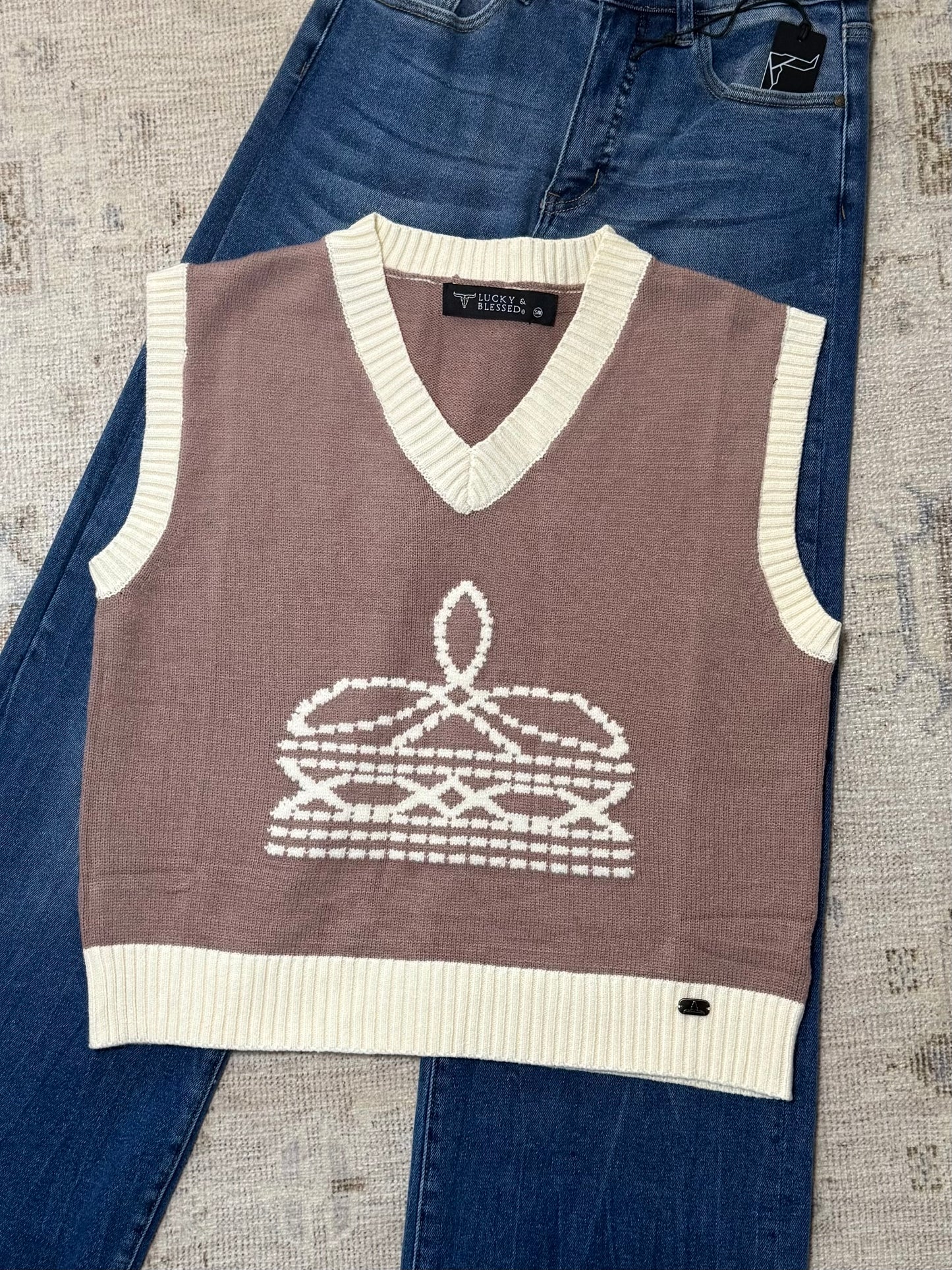 Beige Knit Sweater Camel Bootstitch