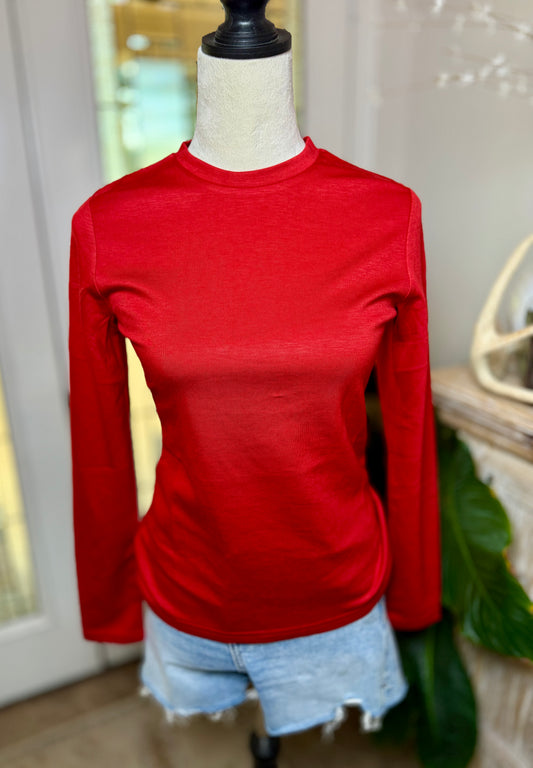 Cloud Basic L/S in Red