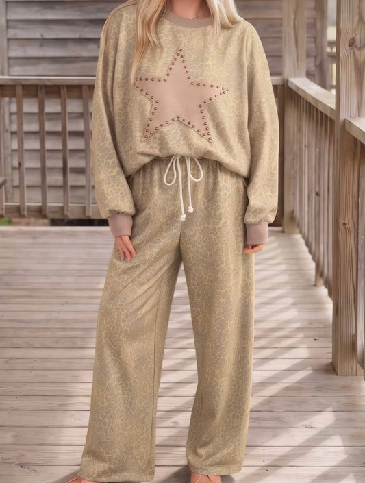 Leopard Print Star Patch Set