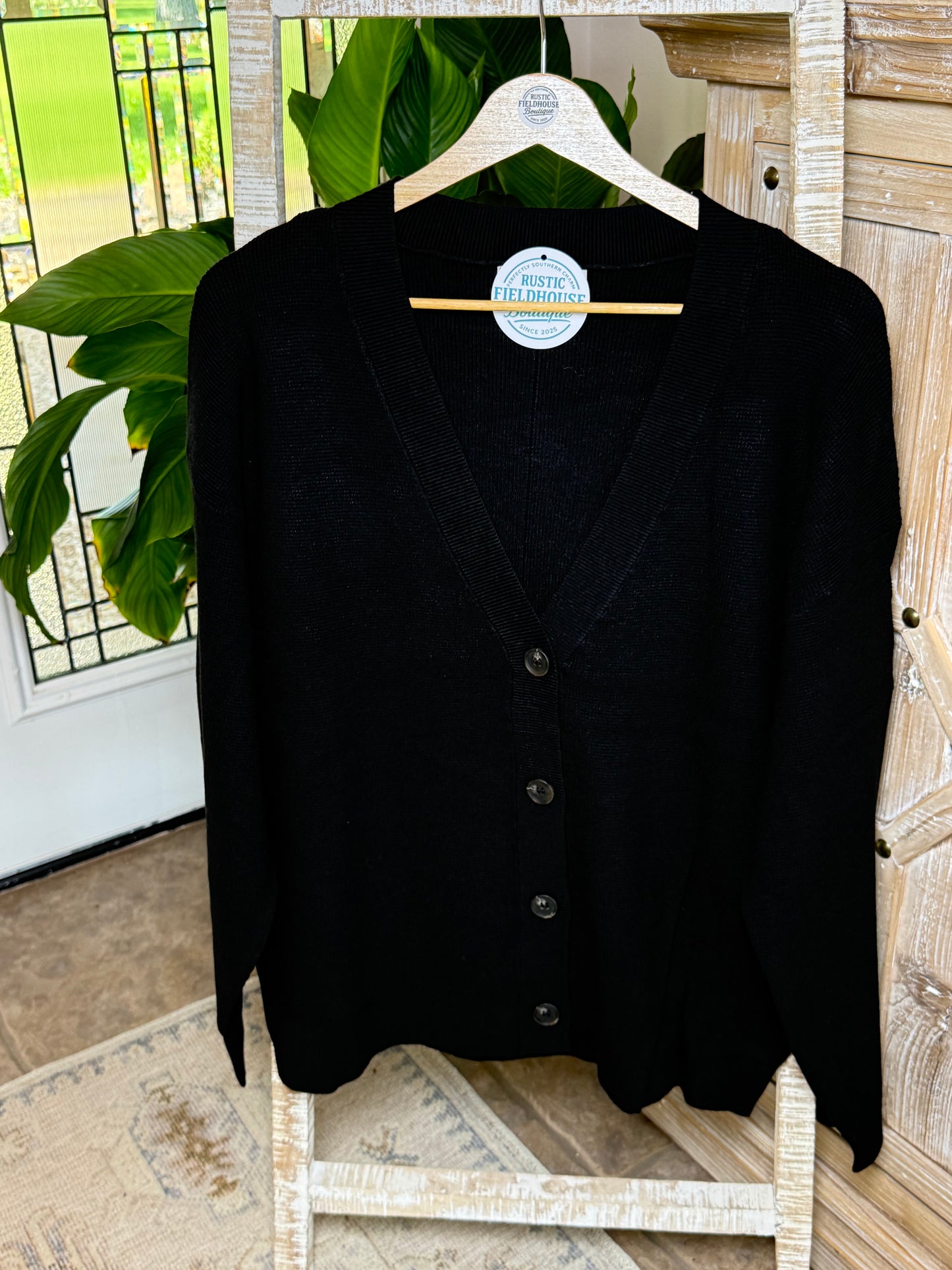 Black Sweater Cardigan (Plus)