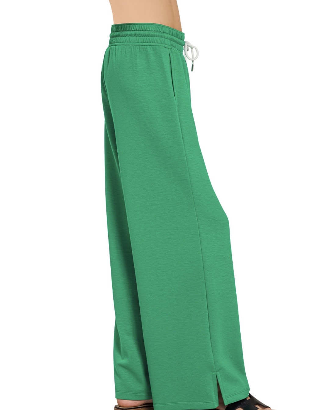 Dark Green Drawstring Pants