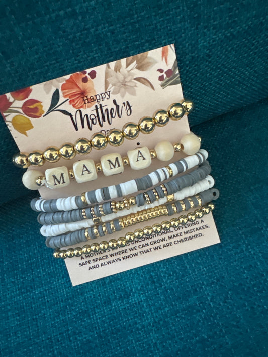 Block Mama Bracelet Stack