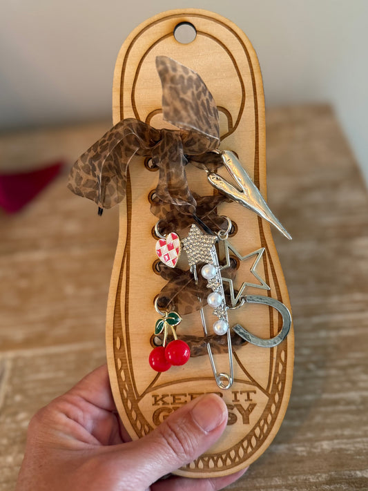 Western Leopard Shoe Charm