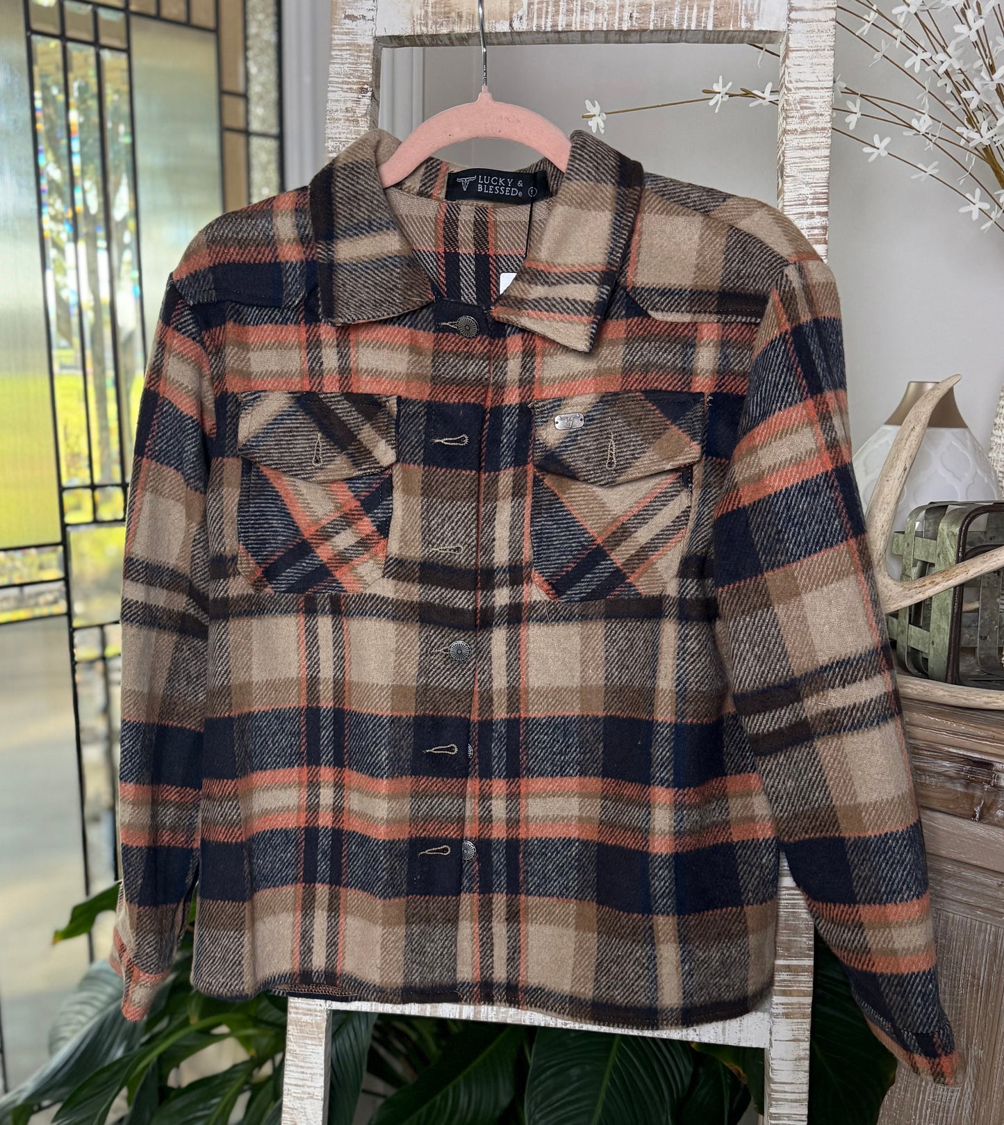 Brown Flannel Western Yoke Jacket