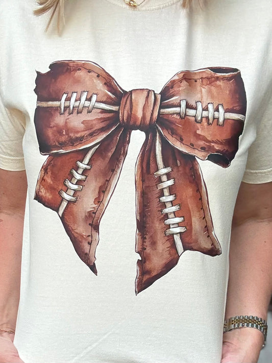 Football Bow Tee