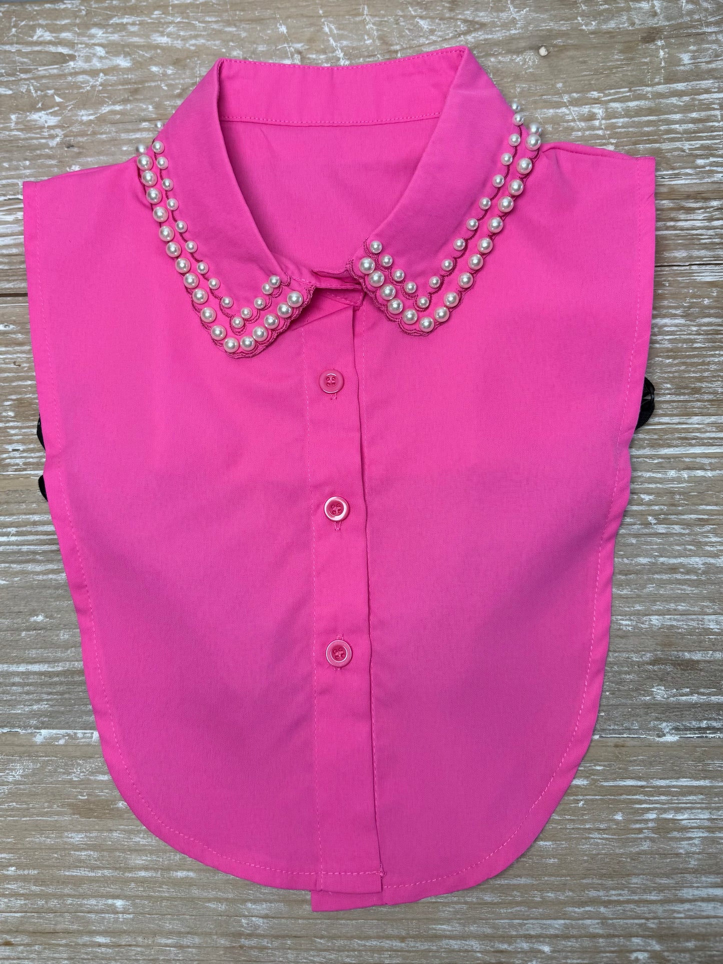 Hot Pink Pearl Faux Corporate Collar