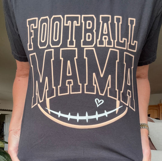 Football Mama Puff Print Tee