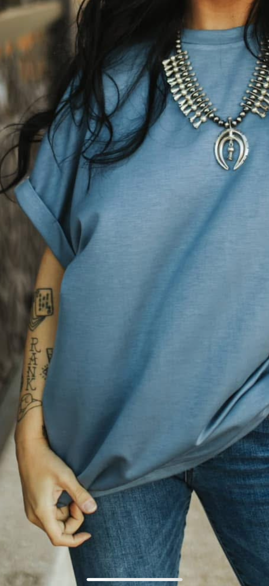 Cloud Basic Mom Cuff- Denim