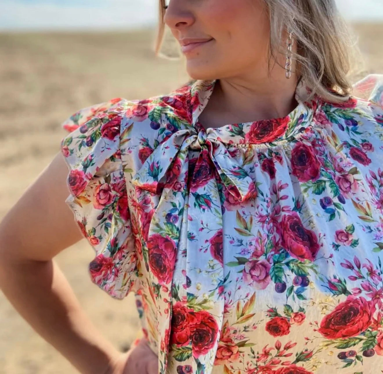 Porcelain Petals Top