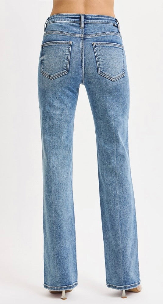 Risen Jean - Tummy Control High Rise Straight Jeans