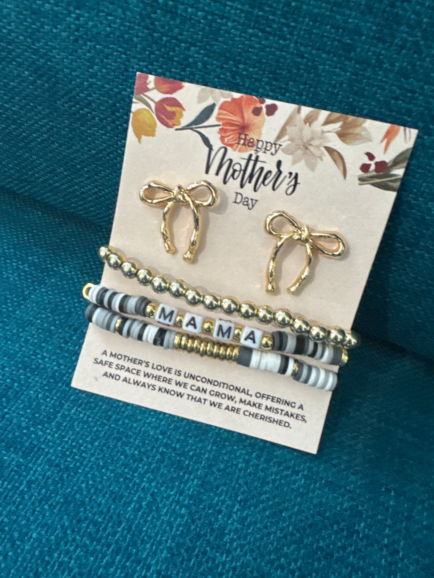 Bow Bracelet and Earring Stack