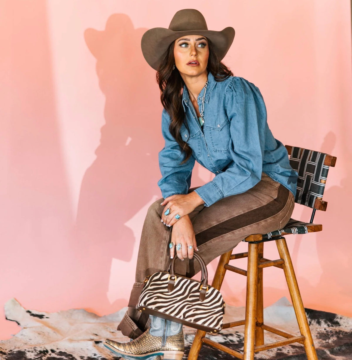 Out of Line Jeans in Mocha
