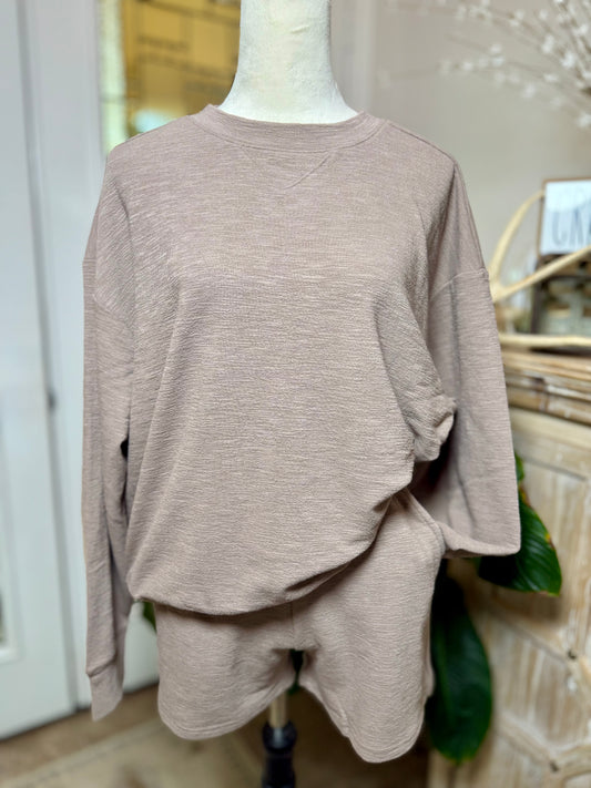 Cocoa Pullover and Shorts Set